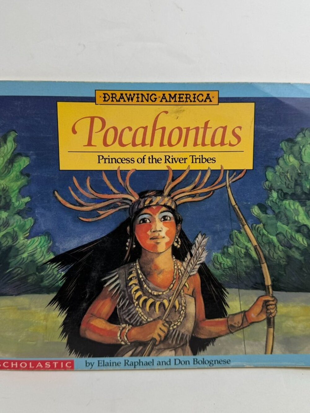 Pocahontas Princess River Tribes Drawing America Scholastic PB 0590443720 Ex-Lib